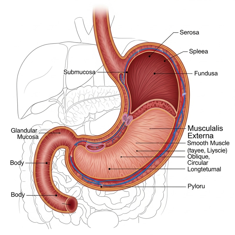 Cross-Sectional View of the Stomach | Detailed Anatomy Image