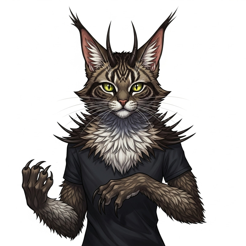 Furry Demon Anthropomorphic Cat Artwork