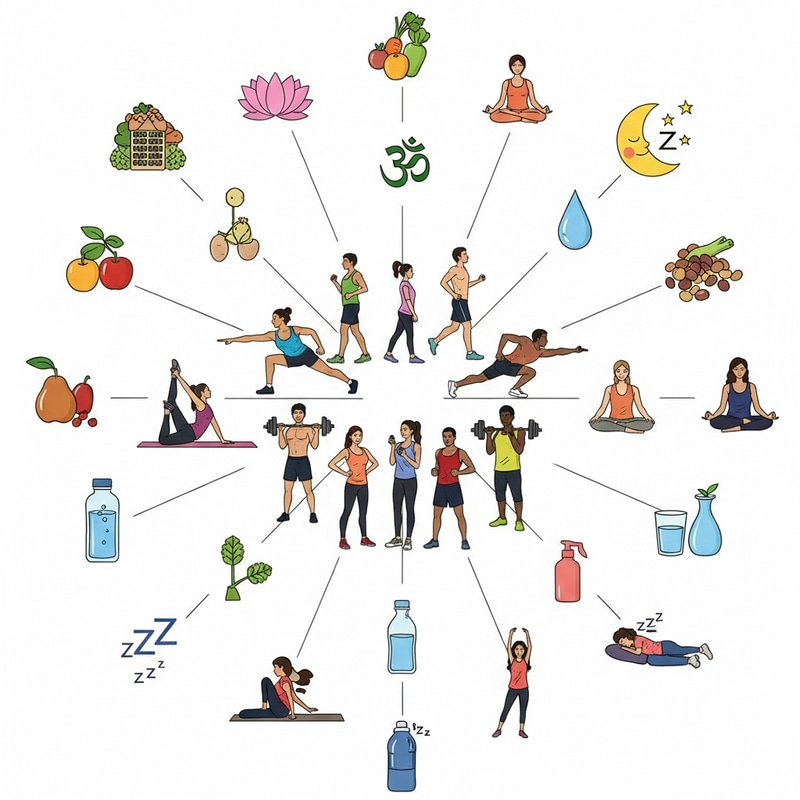 Radial Balance in Health and Wellness Design with Diverse Exercise Group