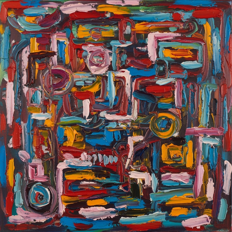 Vibrant Abstract Painting of Emotion and Energy Vibrant Abstract Painting of Emotion and Energy