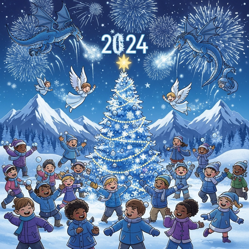 2024 New Year's Party T-Shirt Design: Winter Wonderland Celebration 2024 New Year's Party T-Shirt Design: Winter Wonderland Celebration
