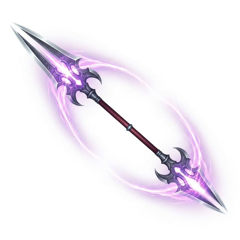 Mythical Gravity Spear with Purple Energies Mythical Gravity Spear with Purple Energies