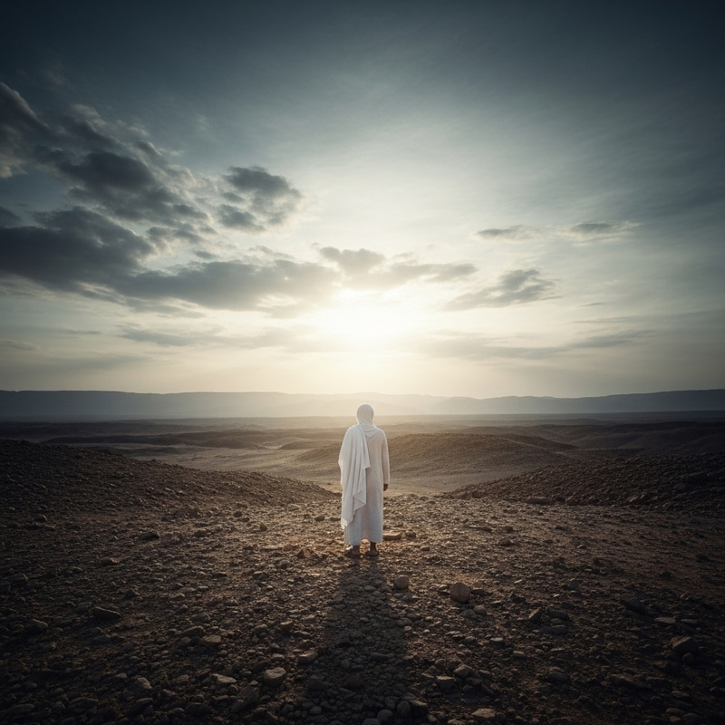 Ethereal Desert Landscape in Karbala - Hussain Ibn Ali Encounter