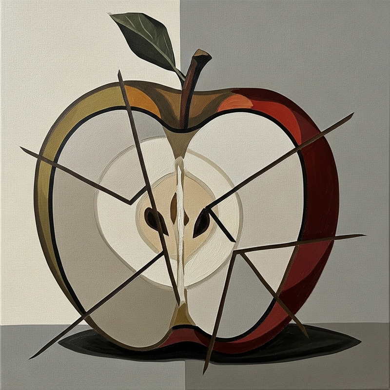 Cubist Apple Art: A Modern Take on Tradition Cubist Apple Art: A Modern Take on Tradition