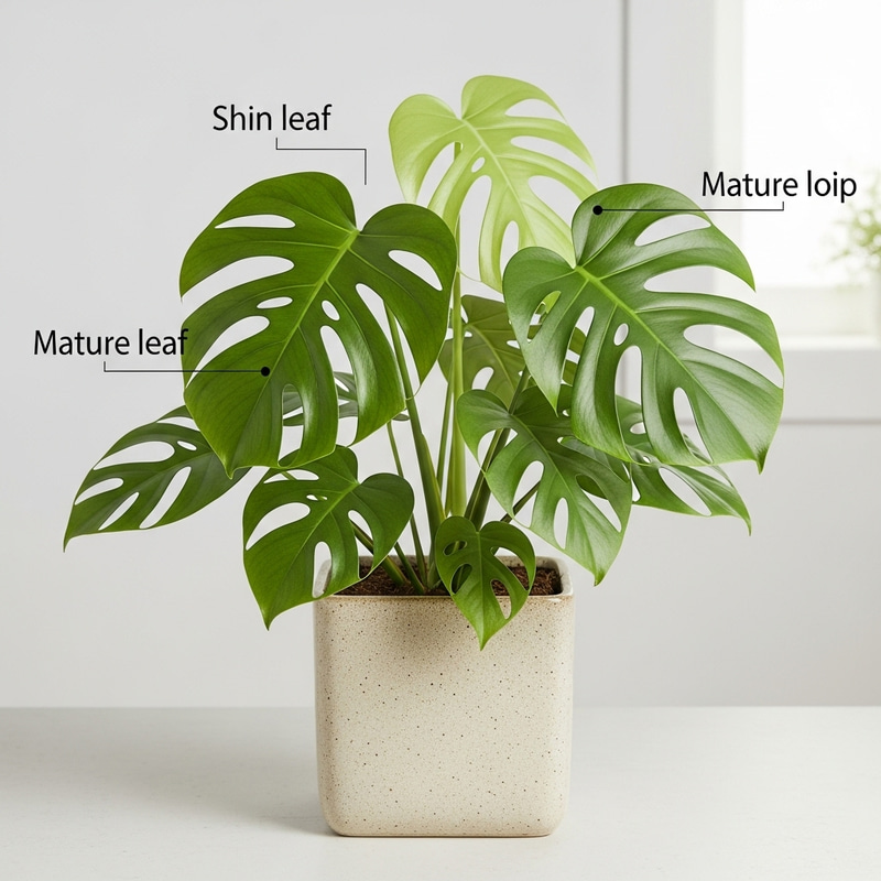 Monstera Deliciosa Plant in Stylish Ceramic Pot Monstera Deliciosa Plant in Stylish Ceramic Pot
