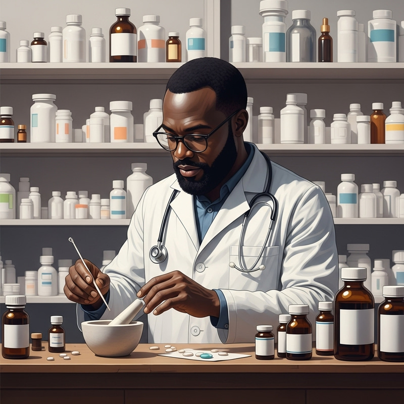 Abstract Pharmacist Artwork: Vibrant Diversity in Pharmaceutical Profession Abstract Pharmacist Artwork: Vibrant Diversity in Pharmaceutical Profession