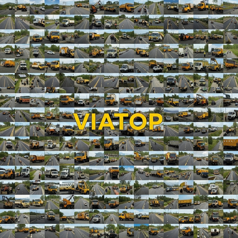 Road Repair Trucks Mosaic - VIATOP Image Road Repair Trucks Mosaic - VIATOP Image