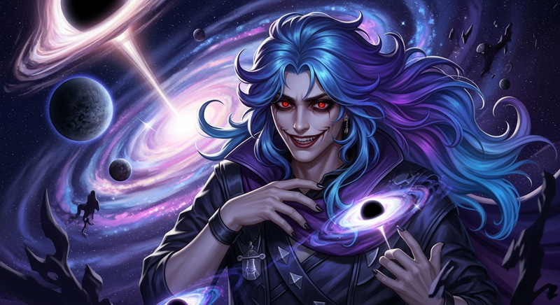 Galactic Villain with Blue-Purple Hair | Odyssey Kayn & Emperor Kayn Galactic Villain with Blue-Purple Hair | Odyssey Kayn & Emperor Kayn
