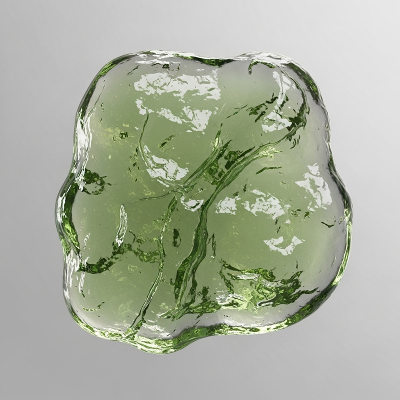 Realistic Mucus Piece on Sterile Surface Realistic Mucus Piece on Sterile Surface