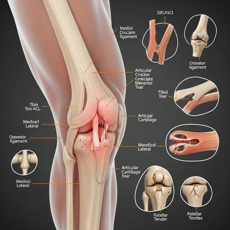Knee Injuries: Medical Illustration & Conditions