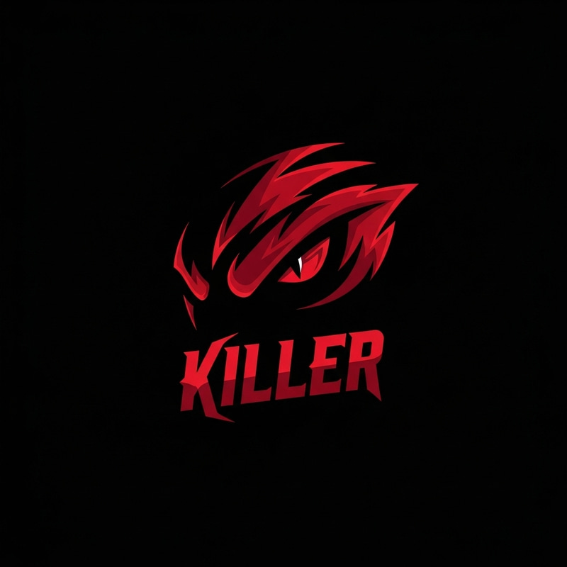 Unique and Striking 'Killer' Nickname Logo | Edgy Design