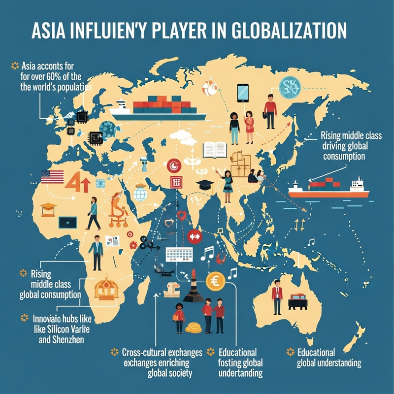 Asia: Infographic Poster on Globalization Role