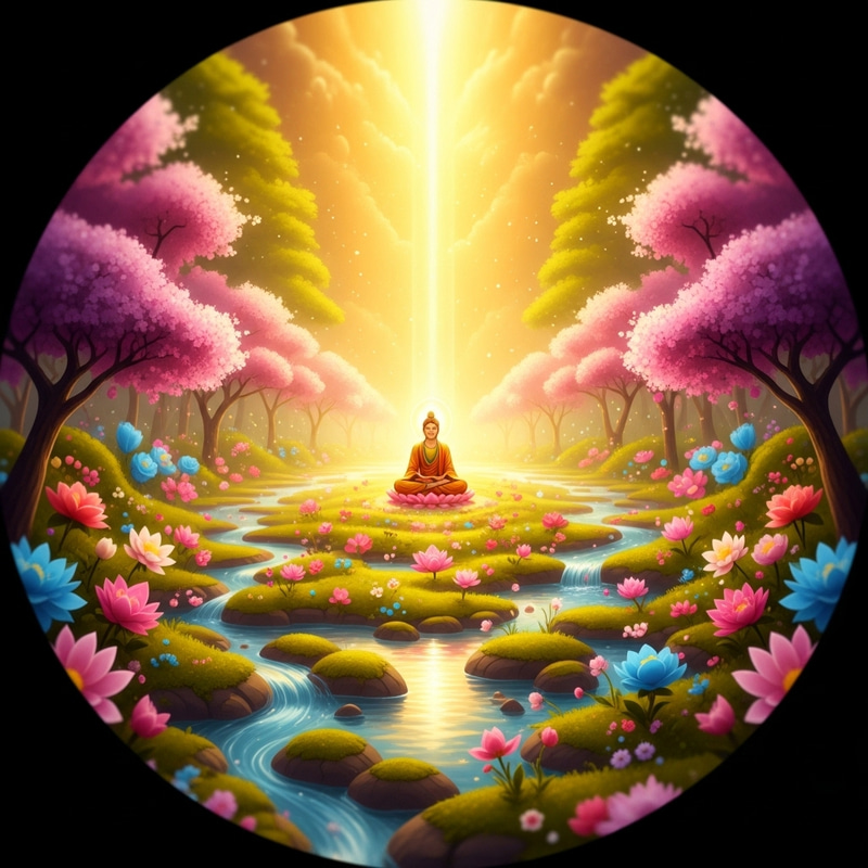 Serene Mystical Garden: A Spiritual Journey Serene Mystical Garden: A Spiritual Journey