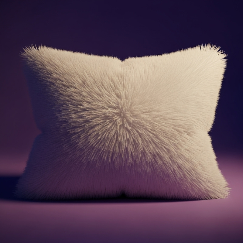 Detailed Fluffy White Pillow - Soft Contours & Rich Texture Detailed Fluffy White Pillow - Soft Contours & Rich Texture