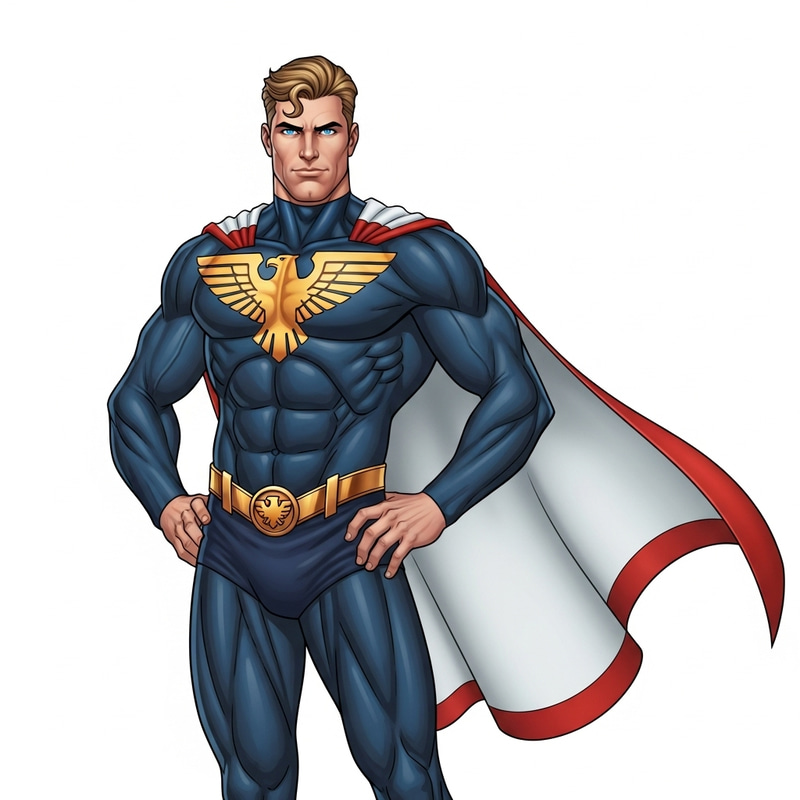 Homelander - The Powerful and Charismatic Superhero with Bright Blue Eyes