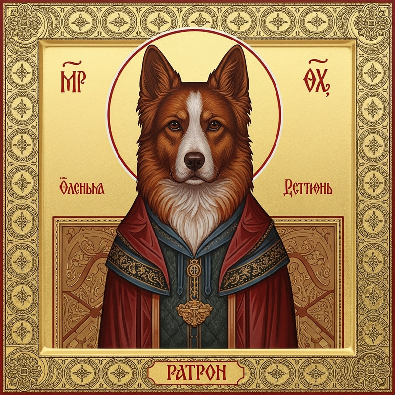 Patron the Dog: Orthodox Icon Saint in Canine Form Patron the Dog: Orthodox Icon Saint in Canine Form