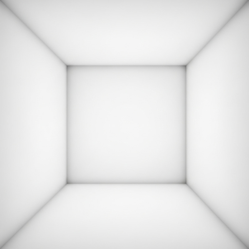 White Box Interior with 3D Graphic Design White Box Interior with 3D Graphic Design