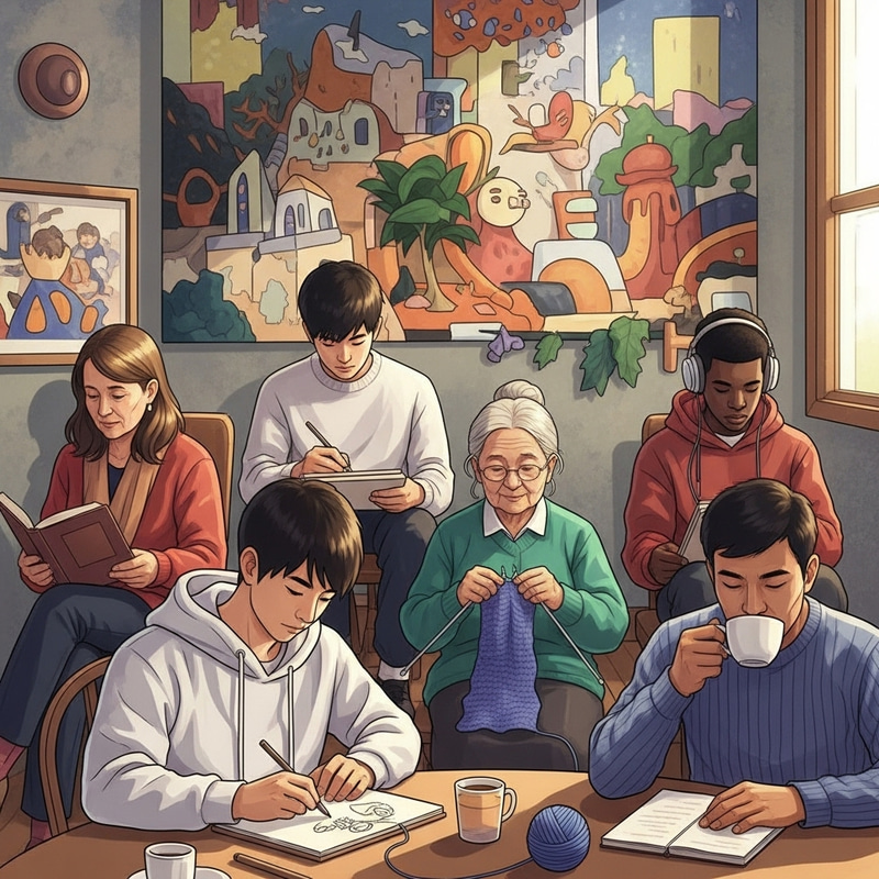 Calm & Tranquil: A Snapshot of Introverted Individuals in Artistic Harmony Calm & Tranquil: A Snapshot of Introverted Individuals in Artistic Harmony