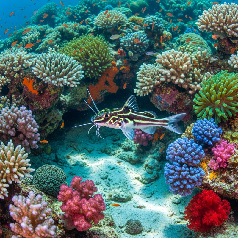 Beautiful Tiny Sea Catfish in Tropical Waters