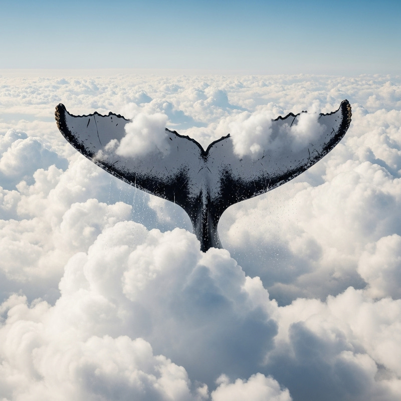 Whale Tail Soaring in Clouds | Ethereal Fantasy Art Whale Tail Soaring in Clouds | Ethereal Fantasy Art