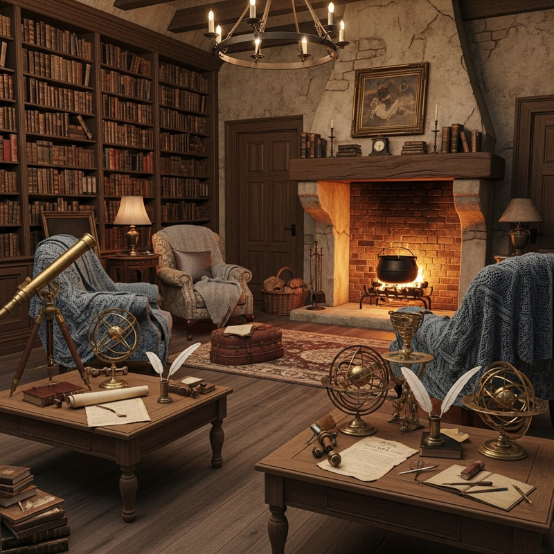 Magical Living Room in Wizarding World Style