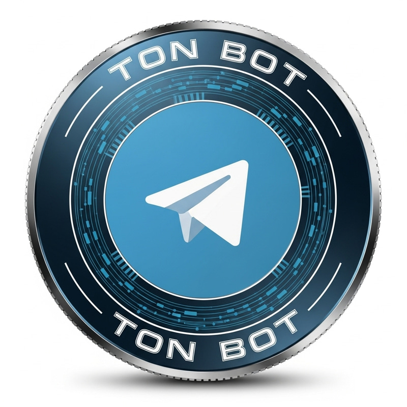 TON BOT Telegram Coin - Sleek Digital Currency Design TON BOT Telegram Coin - Sleek Digital Currency Design