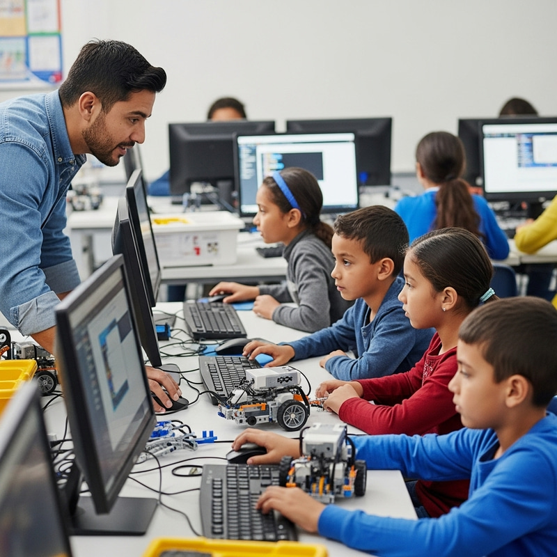 Inspiring Robotics & Programming Teacher in Class Inspiring Robotics & Programming Teacher in Class