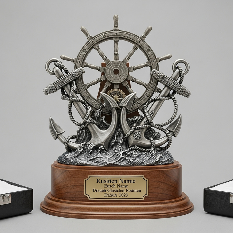 Exquisite Ship's Wheel Trophy - Classic Nautical Design Exquisite Ship's Wheel Trophy - Classic Nautical Design