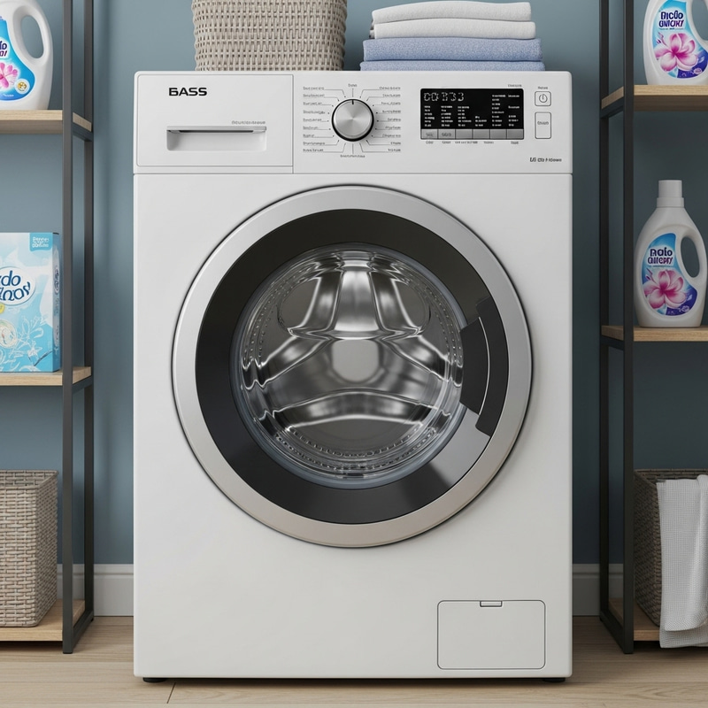 Modern Front-Load Washer Machine | Efficient Laundry Appliance Modern Front-Load Washer Machine | Efficient Laundry Appliance