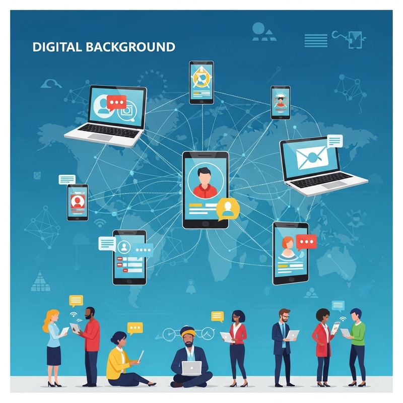 Creative Digital Poster Design for Online Connectivity