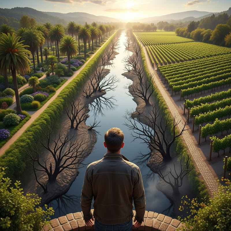 Exploring Nature's Contrast: Gardens and Rivers Exploring Nature's Contrast: Gardens and Rivers