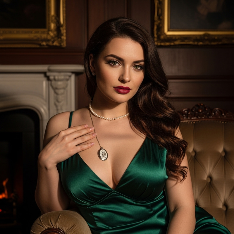 Beautiful Woman with Large Breasts