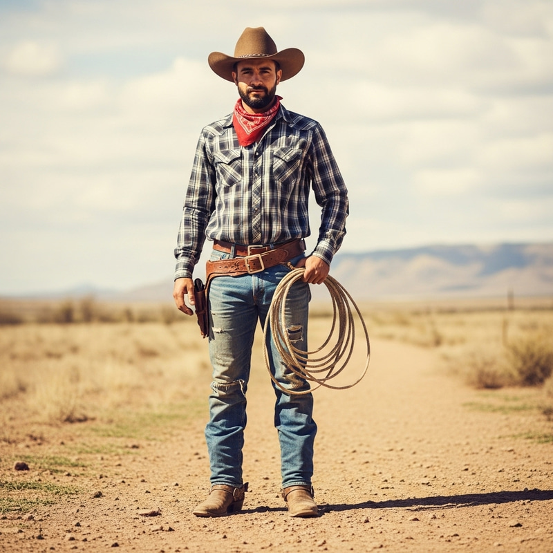 Arab Cowboy: Exuding Rugged Charm of the Wild West Arab Cowboy: Exuding Rugged Charm of the Wild West