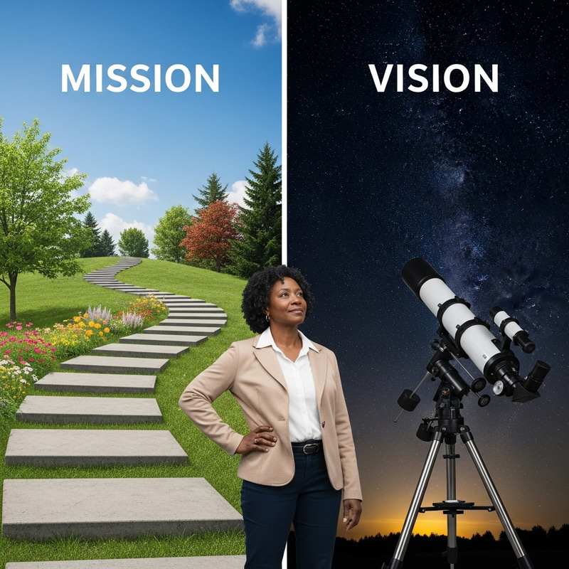Mission and Vision Image | Conceptual Representation with Growth and Exploration Mission and Vision Image | Conceptual Representation with Growth and Exploration