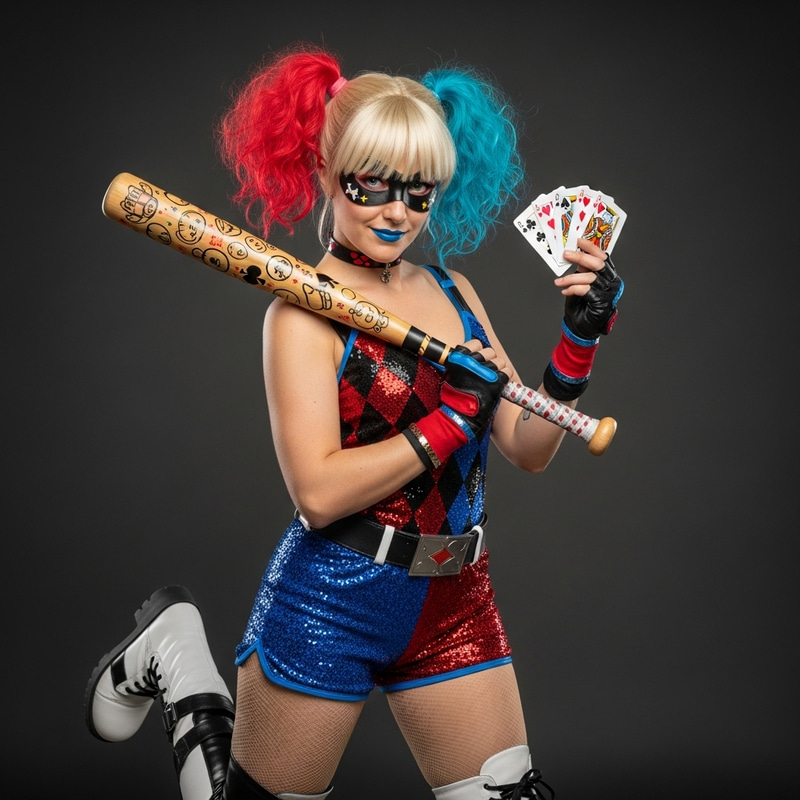 Harly Quinn: Stylish and Playful Look
