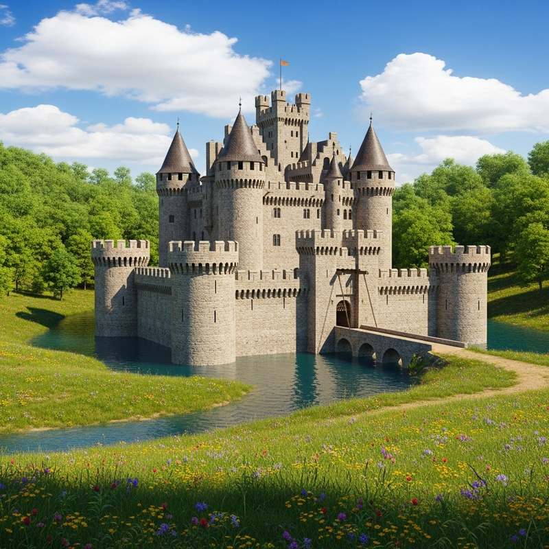 Enchanting Medieval Castle in Natural Surroundings Enchanting Medieval Castle in Natural Surroundings