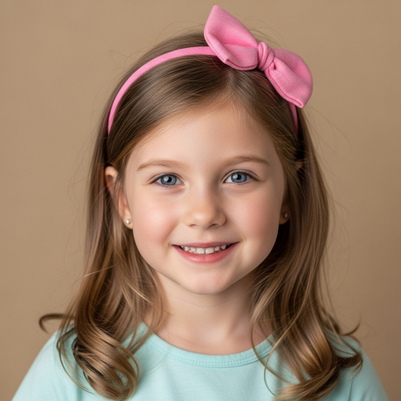 Adorable 5-Year-Old Girl with Fair Skin and Bright Smile