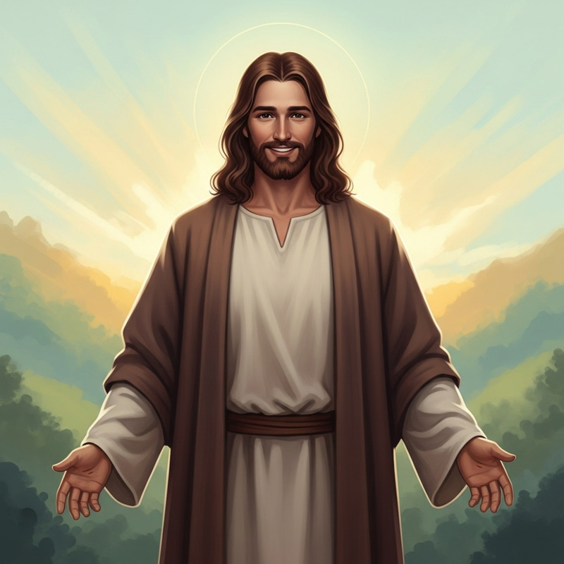 Jesus with Loving Smile - Tranquil Image Jesus with Loving Smile - Tranquil Image