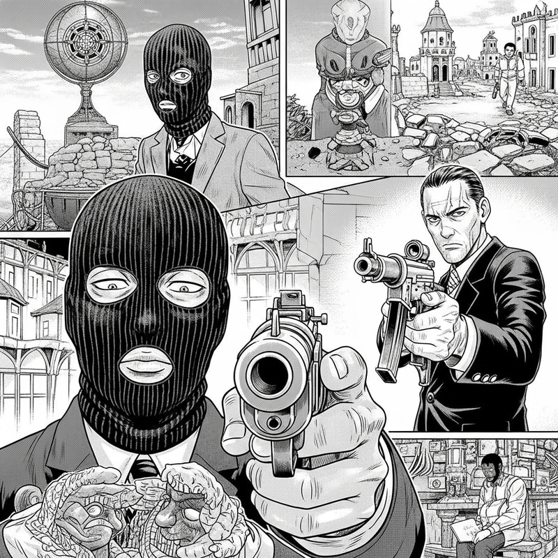 Surreal Manga Art: Hyper Perspective Sabattier Effect Surreal Manga Art: Hyper Perspective Sabattier Effect