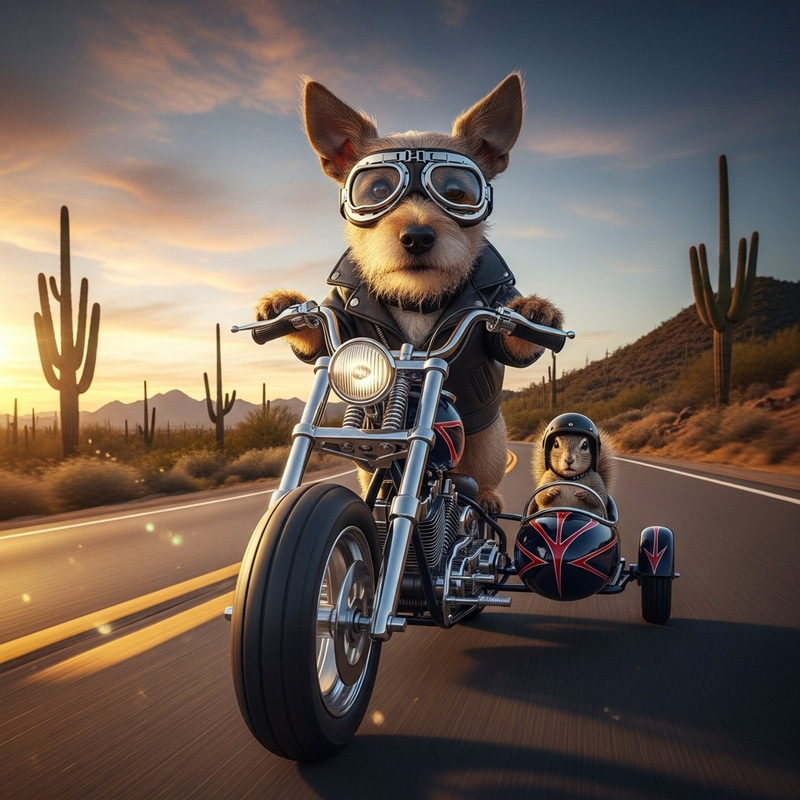 Dog Riding Motorcycle - Brave Animal Voyage Dog Riding Motorcycle - Brave Animal Voyage