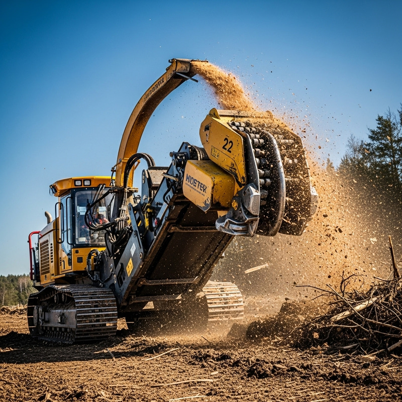 Dynamic Wood Shredding Machine Photography