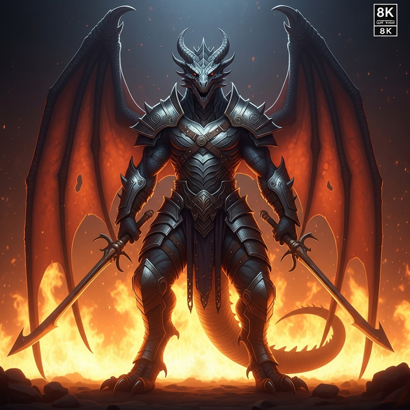 Dragon Warrior: Power and Courage in 8K