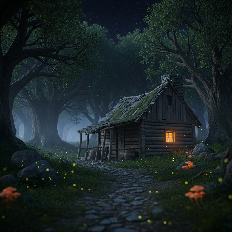 Dark Fantasy Forest with Dilapidated Cabin | Harry Potter Inspired Dark Fantasy Forest with Dilapidated Cabin | Harry Potter Inspired