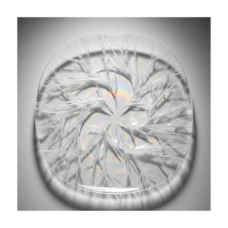 Elegant Ice Plate on White Background Elegant Ice Plate on White Background