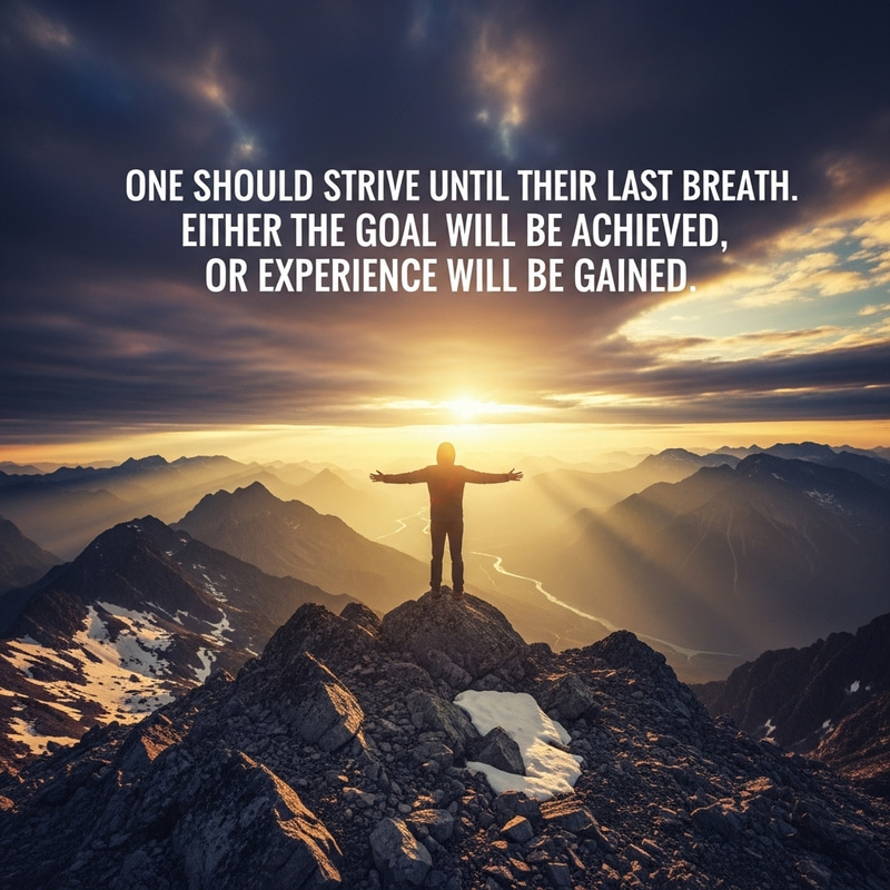 Strive Until Last Breath: Success or Experience Awaits Strive Until Last Breath: Success or Experience Awaits