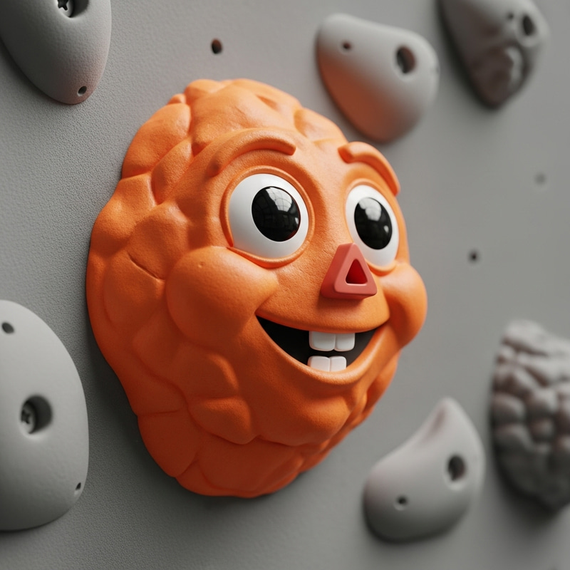 Climbing Hold Mascot: Fun Character for Climbers Climbing Hold Mascot: Fun Character for Climbers