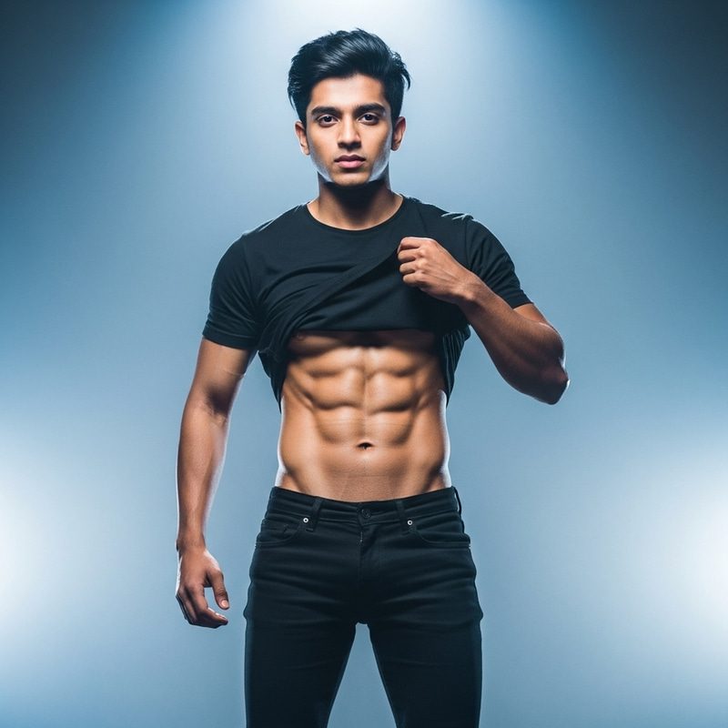 Jungkook BTS Abs | Fitness Model - Toned South Asian Man Jungkook BTS Abs | Fitness Model - Toned South Asian Man