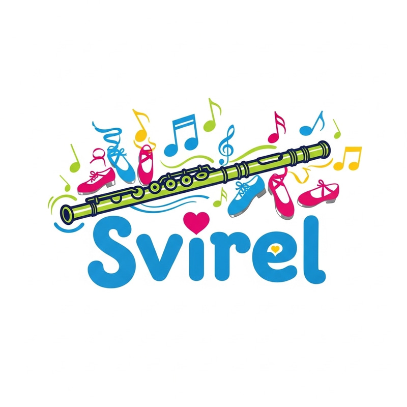 Colorful Logo for Children's Dance Ensemble 'Svirel'