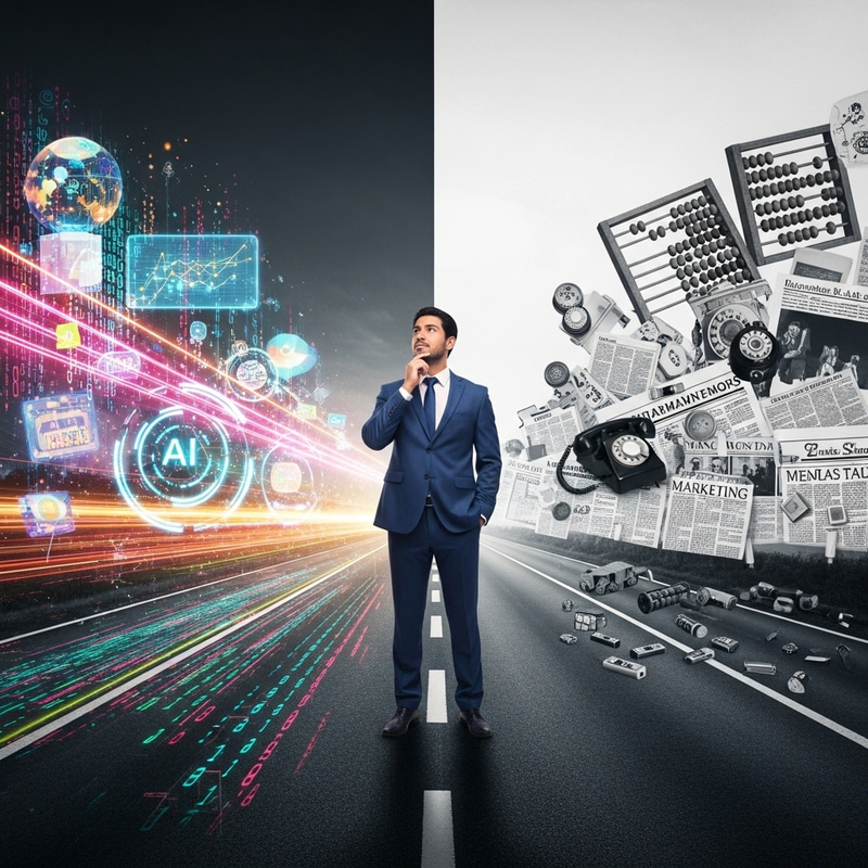 European Businessman Decision: AI Future or Traditional Sales? European Businessman Decision: AI Future or Traditional Sales?