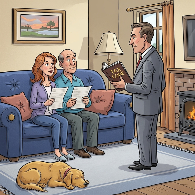 Household and Government Relations: Editorial Cartoon on Tax Policy Concerns